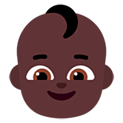 👶🏿 Emoji Bebé: Tono De Piel Oscuro en Microsoft Windows 11 22H2.