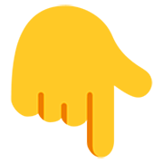 Emoji 👇 Indice Abbassato su Microsoft Windows 11 22H2.