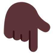 Emoji 👇🏿 Indice Abbassato: Carnagione Scura su Microsoft Windows 11 22H2.