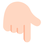 Emoji 👇🏻 Indice Abbassato: Carnagione Chiara su Microsoft Windows 11 22H2.