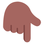 👇🏾 Emoji Dorso De Mano Con índice Hacia Abajo: Tono De Piel Oscuro Medio en Microsoft Windows 11 22H2.