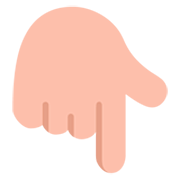 Emoji 👇🏼 Indice Abbassato: Carnagione Abbastanza Chiara su Microsoft Windows 11 22H2.