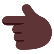 👈🏿 Emoji nach links weisender Zeigefinger: dunkle Hautfarbe Microsoft Windows 11 22H2.