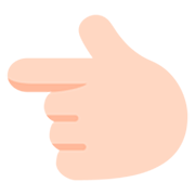 👈🏻 Emoji Dorso Da Mão Com Dedo Indicador Apontando Para A Esquerda: Pele Clara na Microsoft Windows 11 22H2.