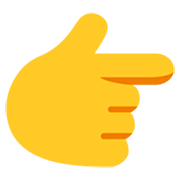 👉 Emoji Dorso De Mano Con índice A La Derecha en Microsoft Windows 11 22H2.