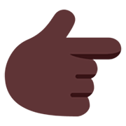👉🏿 Emoji Dorso De Mano Con índice A La Derecha: Tono De Piel Oscuro en Microsoft Windows 11 22H2.