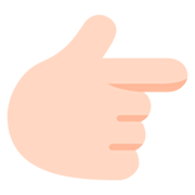 👉🏻 Emoji nach rechts weisender Zeigefinger: helle Hautfarbe Microsoft Windows 11 22H2.