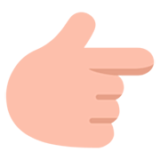 👉🏼 Emoji Dorso Da Mão Com Dedo Indicador Apontando Para A Direita: Pele Morena Clara na Microsoft Windows 11 22H2.