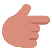 👉🏽 Emoji Dorso De Mano Con índice A La Derecha: Tono De Piel Medio en Microsoft Windows 11 22H2.