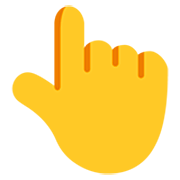 👆 Emoji Dorso Da Mão Com Dedo Indicador Apontando Para Cima na Microsoft Windows 11 22H2.