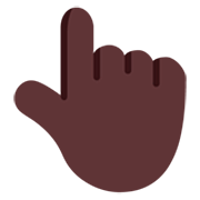 👆🏿 Emoji nach oben weisender Zeigefinger von hinten: dunkle Hautfarbe Microsoft Windows 11 22H2.