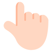 👆🏻 Emoji nach oben weisender Zeigefinger von hinten: helle Hautfarbe Microsoft Windows 11 22H2.