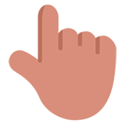 👆🏽 Emoji Dorso Da Mão Com Dedo Indicador Apontando Para Cima: Pele Morena na Microsoft Windows 11 22H2.