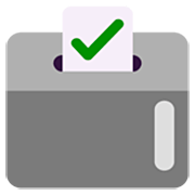Emoji 🗳️ Urna Elettorale Con Scheda su Microsoft Windows 11 22H2.
