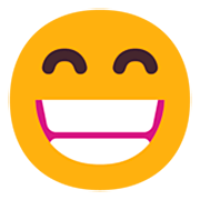 Emoji 😁 Faccina Raggiante Con Occhi Felici su Microsoft Windows 11 22H2.