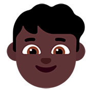 👦🏿 Emoji Niño: Tono De Piel Oscuro en Microsoft Windows 11 22H2.