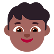 👦🏾 Emoji Menino: Pele Morena Escura na Microsoft Windows 11 22H2.