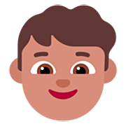 👦🏽 Emoji Menino: Pele Morena na Microsoft Windows 11 22H2.