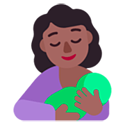 🤱🏾 Emoji Lactancia Materna: Tono De Piel Oscuro Medio en Microsoft Windows 11 22H2.