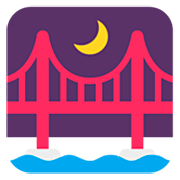 Emoji 🌉 Ponte Di Notte su Microsoft Windows 11 22H2.