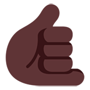 🤙🏿 Emoji Sinal «me Liga»: Pele Escura na Microsoft Windows 11 22H2.