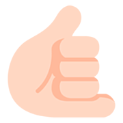 Emoji 🤙🏻 Mano Con Gesto Di Chiamata: Carnagione Chiara su Microsoft Windows 11 22H2.