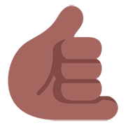 🤙🏾 Emoji Sinal «me Liga»: Pele Morena Escura na Microsoft Windows 11 22H2.