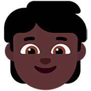 🧒🏿 Emoji Criança: Pele Escura na Microsoft Windows 11 22H2.