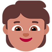 🧒🏽 Emoji Criança: Pele Morena na Microsoft Windows 11 22H2.