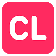 🆑 Emoji Großbuchstaben CL in rotem Quadrat Microsoft Windows 11 22H2.