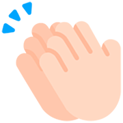 👏🏻 Emoji Mãos Aplaudindo: Pele Clara na Microsoft Windows 11 22H2.
