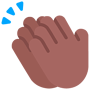 👏🏾 Emoji Mãos Aplaudindo: Pele Morena Escura na Microsoft Windows 11 22H2.