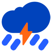 ⛈️ Emoji Nube Con Rayo Y Lluvia en Microsoft Windows 11 22H2.
