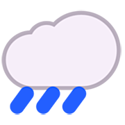 🌧️ Emoji Nube Con Lluvia en Microsoft Windows 11 22H2.