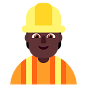👷🏿 Emoji Trabalhador De Construção Civil: Pele Escura na Microsoft Windows 11 22H2.