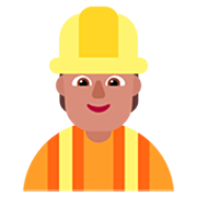 👷🏽 Emoji Bauarbeiter(in): mittlere Hautfarbe Microsoft Windows 11 22H2.