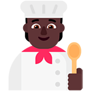 🧑🏿‍🍳 Emoji Cocinero: Tono De Piel Oscuro en Microsoft Windows 11 22H2.