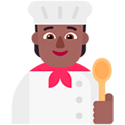 🧑🏾‍🍳 Emoji Cocinero: Tono De Piel Oscuro Medio en Microsoft Windows 11 22H2.