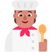 Émoji 🧑🏽‍🍳 Cuisinier (tous Genres) : Peau Légèrement Mate sur Microsoft Windows 11 22H2.