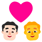 👨🏻‍❤️‍👨 Emoji Pareja Enamorada - Hombre: Tono De Piel Claro, Hombre en Microsoft Windows 11 22H2.