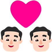 Emoji 👨🏻‍❤️‍👨🏻 Coppia Con Cuore - Uomo: Carnagione Chiara, Uomo: Carnagione Chiara su Microsoft Windows 11 22H2.