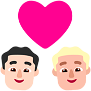 Emoji 👨🏻‍❤️‍👨🏼 Coppia Con Cuore - Uomo: Carnagione Chiara, Uomo: Carnagione Abbastanza Chiara su Microsoft Windows 11 22H2.