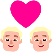 Emoji 👨🏼‍❤️‍👨🏼 Coppia Con Cuore - Uomo: Carnagione Chiara, Uomo: Carnagione Chiara su Microsoft Windows 11 22H2.