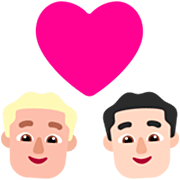 Emoji 👨🏼‍❤️‍👨🏻 Coppia Con Cuore - Uomo: Carnagione Abbastanza Chiara, Uomo: Carnagione Chiara su Microsoft Windows 11 22H2.