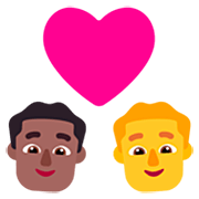 Emoji 👨🏾‍❤️‍👨 Coppia Con Cuore - Uomo: Carnagione Abbastanza Scura, Hombre su Microsoft Windows 11 22H2.