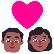 Emoji 👨🏾‍❤️‍👩🏾 Coppia Con Cuore - Uomo: Carnagione Abbastanza Scura, Donna: Carnagione Abbastanza Scura su Microsoft Windows 11 22H2.
