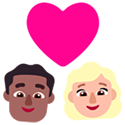 Émoji 👨🏾‍❤️‍👩🏼 Couple Avec Cœur - Homme: Peau Mate, Femme: Peau Moyennement Claire sur Microsoft Windows 11 22H2.