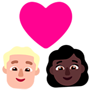 Emoji 👨🏼‍❤️‍👩🏿 Coppia Con Cuore - Uomo: Carnagione Abbastanza Chiara, Donna: Carnagione Scura su Microsoft Windows 11 22H2.