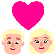 👨🏼‍❤️‍👩🏼 Emoji Pareja Enamorada - Hombre: Tono De Piel Claro Medio, Mujer: Tono De Piel Claro Medio en Microsoft Windows 11 22H2.