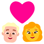 👨🏼‍❤️‍👩 Emoji Pareja Enamorada - Hombre: Tono De Piel Claro Medio, Mujer en Microsoft Windows 11 22H2.